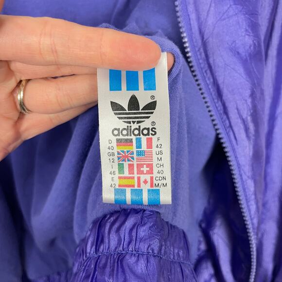 Adidas | Retro Vintage Purple Zip Up Windbreaker Track Jacket - Picture 10 of 11